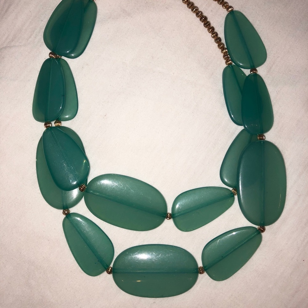 Green stone necklace